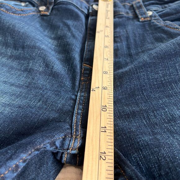 True Religion Ricky Jeans Mens 40 Blue Relaxed Straight Denim Distressed Casual - Picture 12 of 16